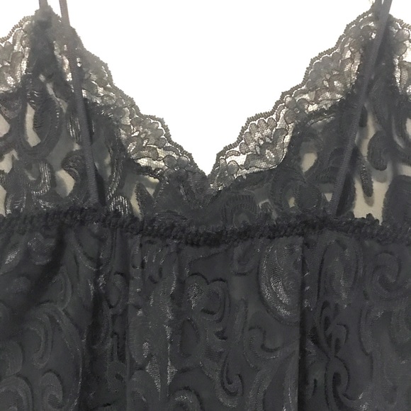 Black Babydoll Silk Like Slip Dress NWOT - Size S - Picture 6 of 6